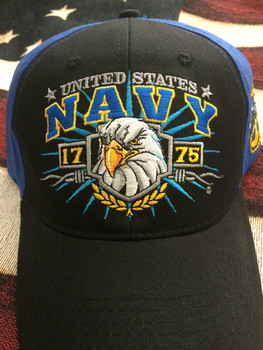 NAVY 1775 EAGLE FACE & ANCHOR HAT!