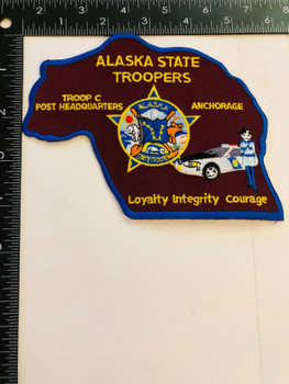 ALASKA STATE TROOPERS TROOP C POST HEADQUARTERS RARE PATCH ALASKA STATE TROOPERS TROOP C POST HEADQUARTERS RARE PATCH
