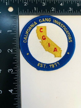 CALIFORNIA GANG INVESTIGATORS EST 1977 PATCH RARE LAST ONE