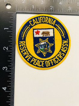 CALIFORNIA RESERVE PEACE OFFICERS ASSOC. PATCH RARE LAST ONE CALIFORNIA RESERVE PEACE OFFICERS ASSOC. PATCH RARE LAST ONE