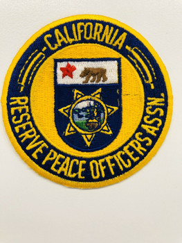 CALIFORNIA RESERVE PEACE OFFICERS ASSOC. PATCH RARE LAST ONE CALIFORNIA RESERVE PEACE OFFICERS ASSOC. PATCH RARE LAST ONE