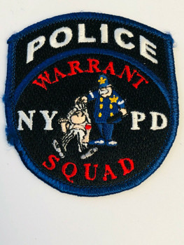 CITY OF NEW YORK POLICE WARRANT SQUAD PATCH