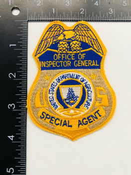 DEPT. OF AGRICULTURE INSPECTOR GENERAL POLICE PATCH RARE DEPT. OF AGRICULTURE INSPECTOR GENERAL POLICE PATCH RARE