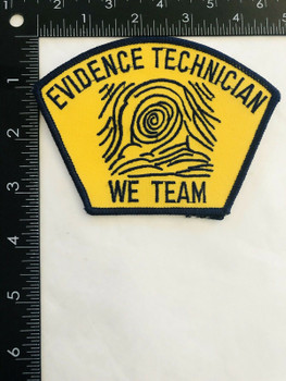 EVIDENCE TECHNICIAN WE TEAM POLICE PATCH EVIDENCE TECHNICIAN WE TEAM POLICE PATCH