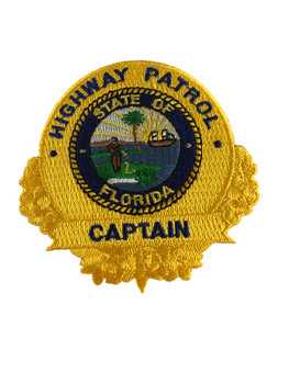 FLORIDA HIGHWAY PATROL CAPTAIN BADGE PATCH FLORIDA HIGHWAY PATROL CAPTAIN BADGE PATCH