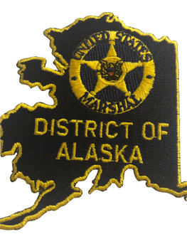 U.S. MARSHALS SERVICE DISTRICT OF ALASKA PATCH GOLD