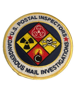US POSTAL INSPECTORS DANGEROUS MAIL PATCH US POSTAL INSPECTORS DANGEROUS MAIL PATCH