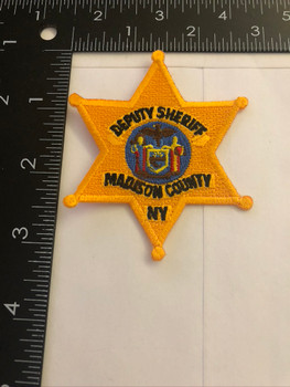 MADISON CTY NY SHERIFF GOLD STAR POLICE PATCH