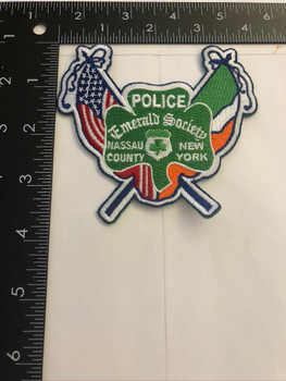 NASSAU CTY NY POLICE EMERALD SOCIETY PATCH NASSAU CTY NY POLICE EMERALD SOCIETY PATCH