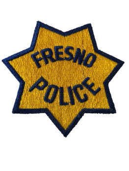 FRESNO POLICE CA  GOLD BADGE PATCH 