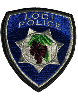 LODI  POLICE CA PATCH SILVER