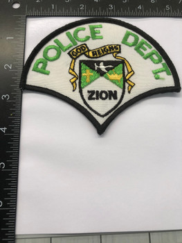 ZION IL POLICE PATCH FREE SHIPPING