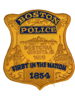 BOSTON POLICE MA BADGE #2 PATCH FREE SHIP! BOSTON POLICE MA BADGE #2 PATCH FREE SHIP!