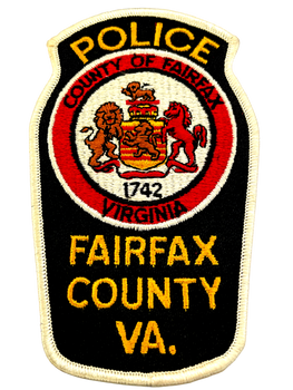 WHITE FAIRFAX COUNTY POLICE VA PATCH