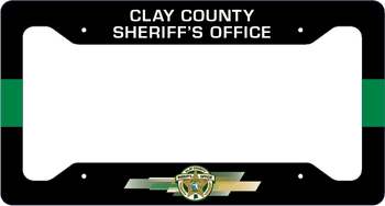 Clay Sheriff LICENSE PLATE FRAME