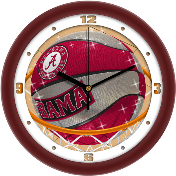 Alabama Crimson Tide - Slam Dunk Team Wall Clock