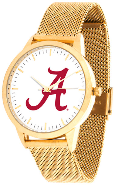 Alabama Crimson Tide - Mesh Statement Watch - Gold Band