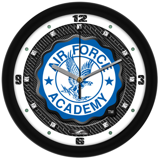 Air Force Falcons - Carbon Fiber Textured Team Wall Clock