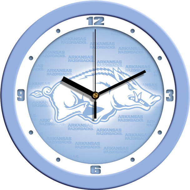 Arkansas Razorbacks - Baby Blue Team Wall Clock