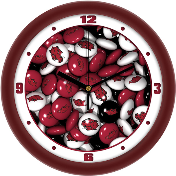 Arkansas Razorbacks - Candy Team Wall Clock