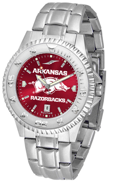 Men's Arkansas Razorbacks - Competitor Steel AnoChrome Watch