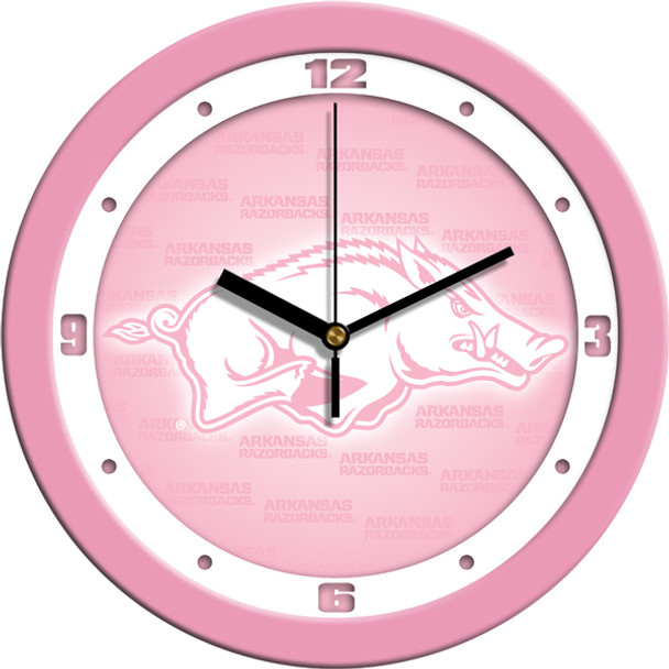 Arkansas Razorbacks - Pink Team Wall Clock