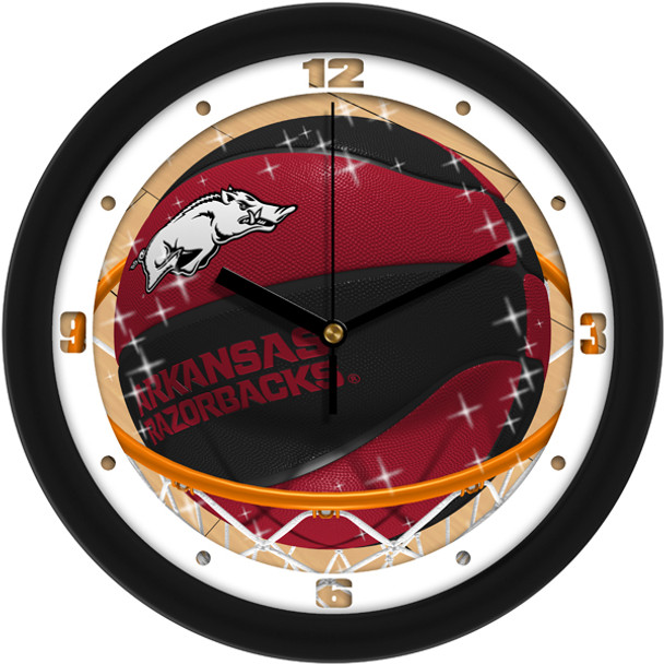 Arkansas Razorbacks - Slam Dunk Team Wall Clock
