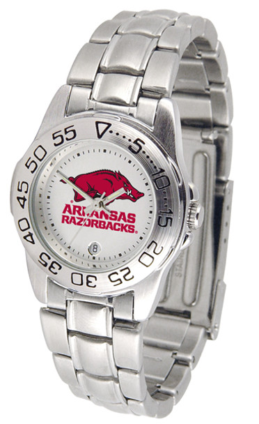 Ladies' Arkansas Razorbacks - Sport Steel Watch