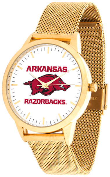 Arkansas Razonbacks - Mesh Statement Watch - Gold Band