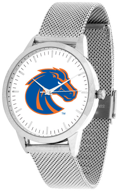 Boise State Broncos - Mesh Statement Watch - Silver Band
