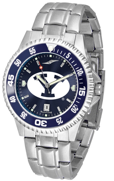 Men's Brigham Young Univ. Cougars - Competitor Steel AnoChrome - Color Bezel Watch