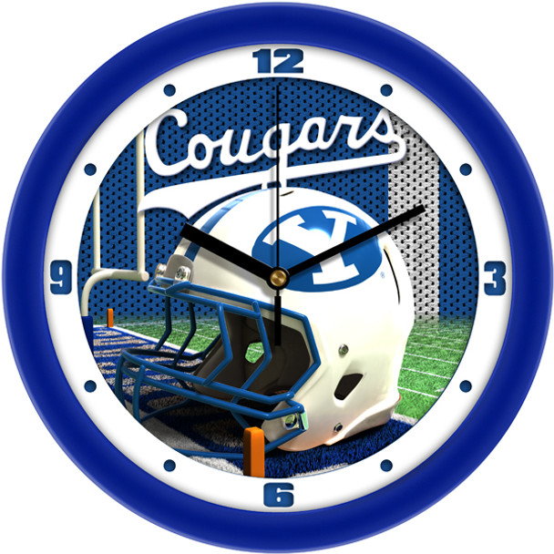 Brigham Young Univ. Cougars - Football Helmet Team Wall Clock
