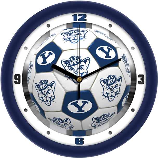 Brigham Young Univ. Cougars- Soccer Team Wall Clock