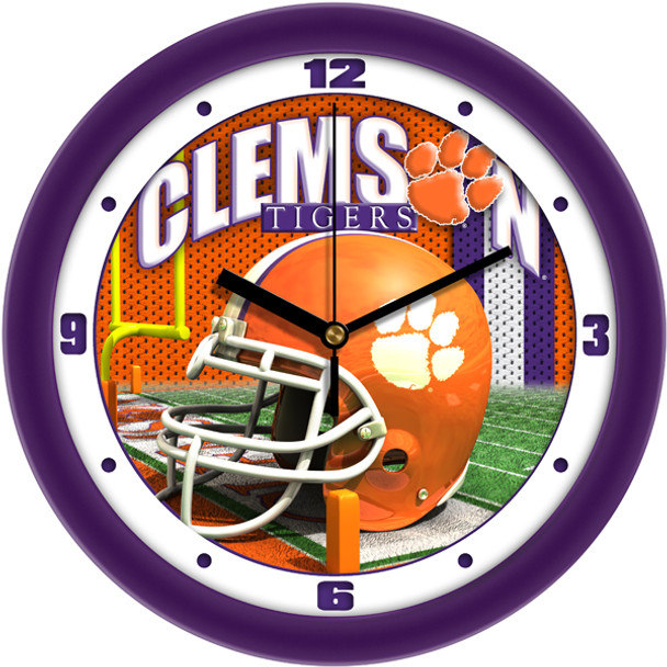 Clemson Tigers - Football Helmet Team Wall Clock