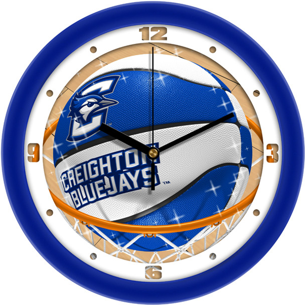 Creighton University Bluejays - Slam Dunk Team Wall Clock