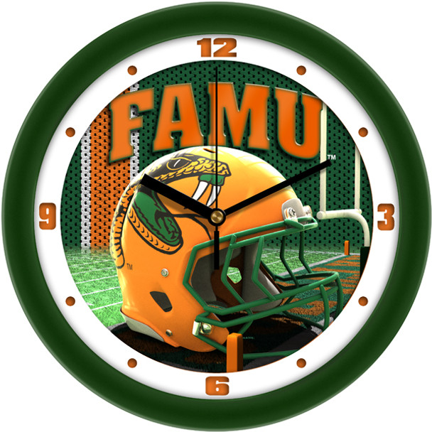Florida A&M Rattlers - Football Helmet Team Wall Clock