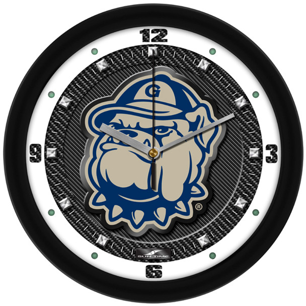 Georgetown Hoyas - Carbon Fiber Textured Team Wall Clock