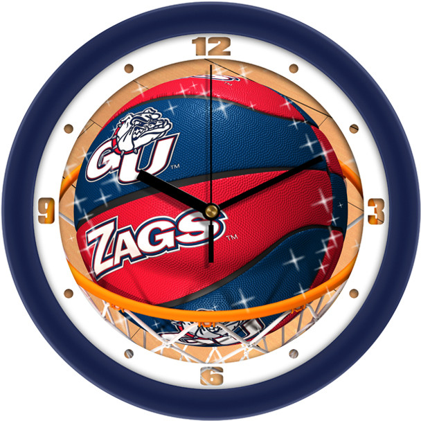 Gonzaga Bulldogs - Slam Dunk Team Wall Clock