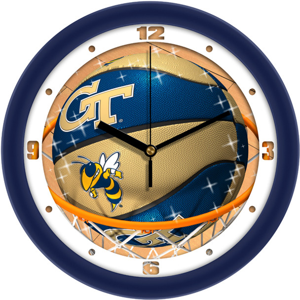 Georgia Tech Yellow Jackets - Slam Dunk Team Wall Clock