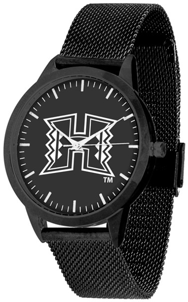 Hawaii Warriors - Mesh Statement Watch - Black Band - Black Dial