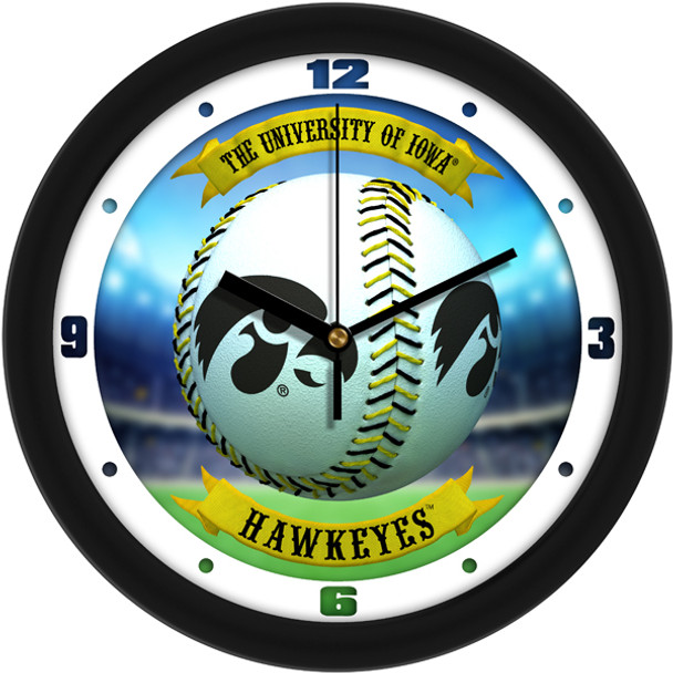 Iowa Hawkeyes - Home Run Team Wall Clock