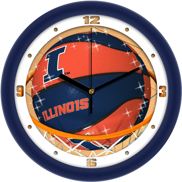 Illinois Fighting Illini - Slam Dunk Team Wall Clock