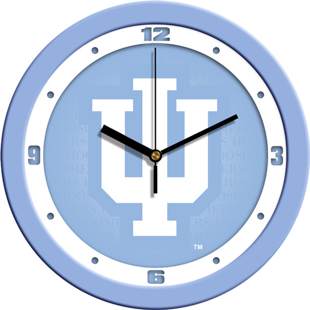 Indiana Hoosiers - Baby Blue Team Wall Clock