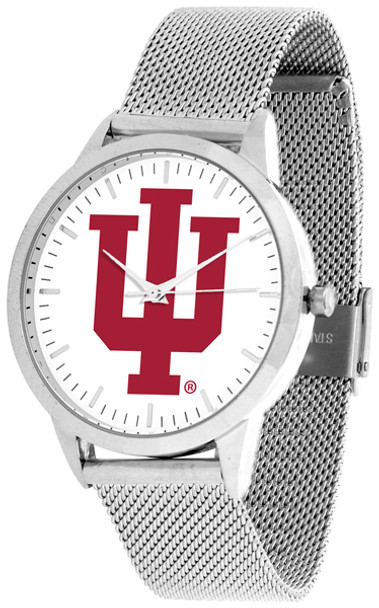 Indiana Hoosiers - Mesh Statement Watch - Silver Band