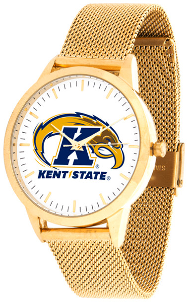 Kent State Golden Flashes - Mesh Statement Watch - Gold Band