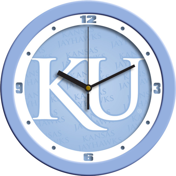 Kansas Jayhawk - Baby Blue Team Wall Clock