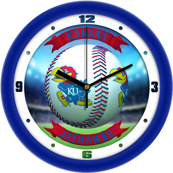 Kansas Jayhawk - Home Run Team Wall Clock