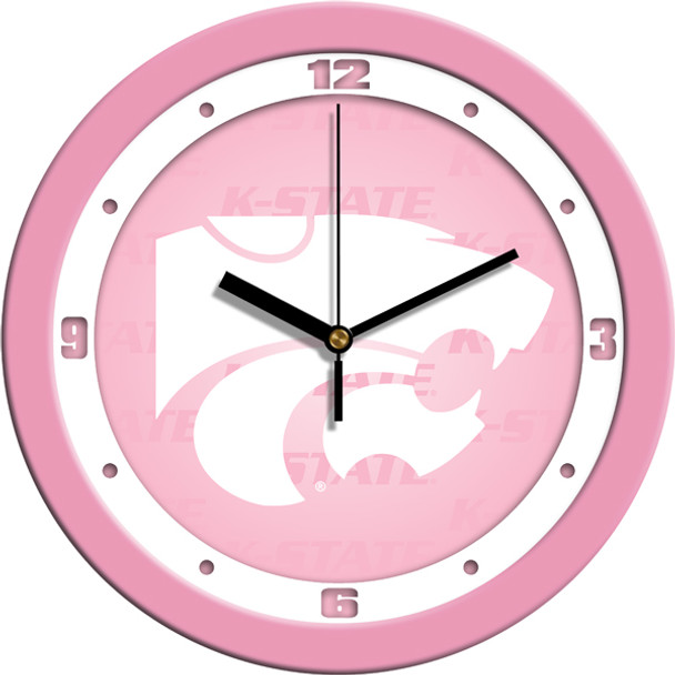 Kansas State Wildcats - Pink Team Wall Clock