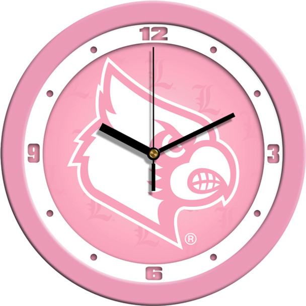 Louisville Cardinals - Pink Team Wall Clock