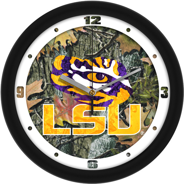 LSU Tigers - Camo Team Wall Clock